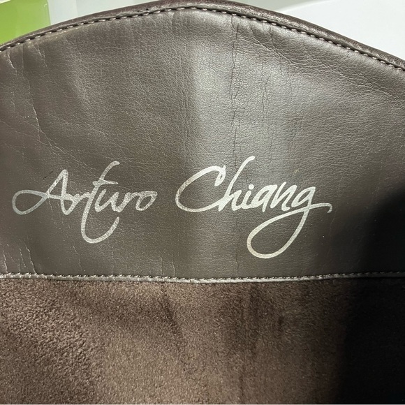 Arturo Chiang brown leather felicity riding boots knee high size 7.5 - Picture 5 of 12
